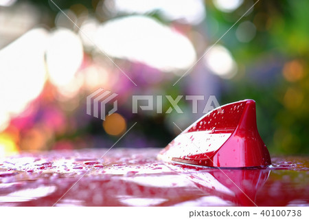 After rain GPS antenna shark fin shape on a roof  40100738