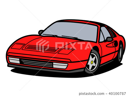 Italian sports red car illustration 40100787