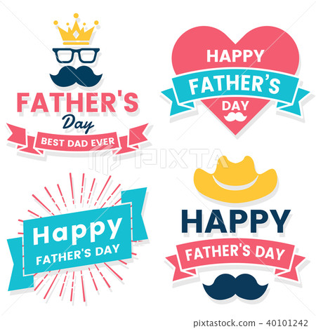 father day Birthday Vector Logo for banner 40101242