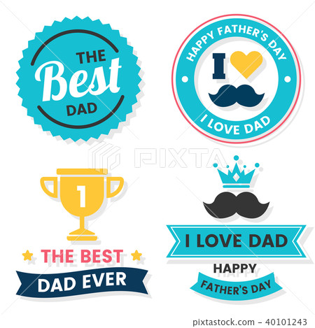father day Birthday Vector Logo for banner 40101243