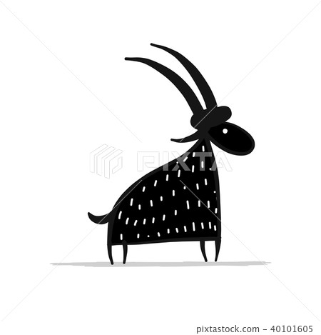Funny goat, simple sketch for your design Funny goat, simple sketch for your design 40101605