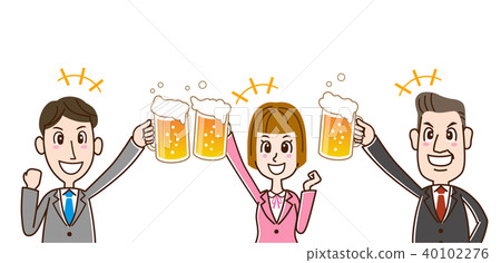 姿势/表情/动作 行为/动作 乾杯 插图 用啤酒敬酒 首页 插图 姿势