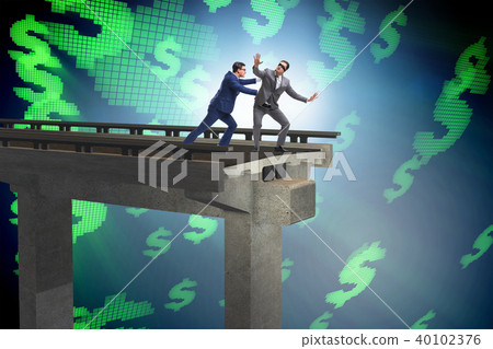 Business unethical competition concept with businessmen 40102376