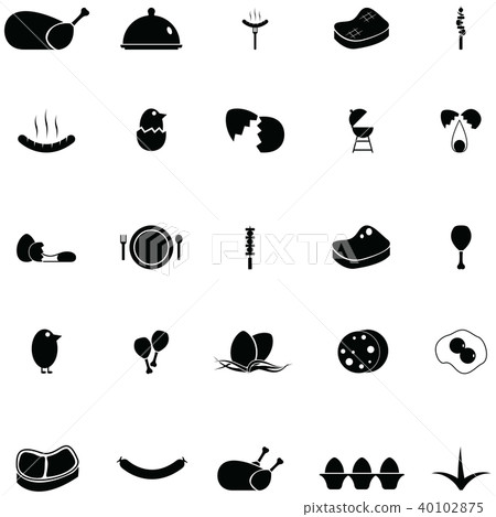 chicken icon set chicken icon set 40102875