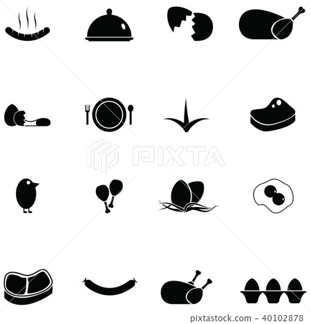 chicken icon set chicken icon set 40102878