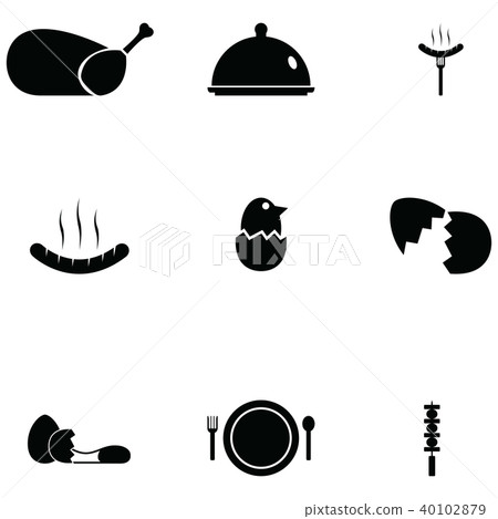 chicken icon set chicken icon set 40102879