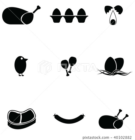 chicken icon set chicken icon set 40102882
