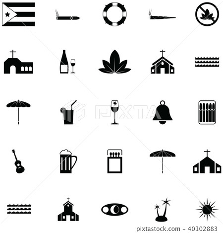 cuba icon set cuba icon set 40102883