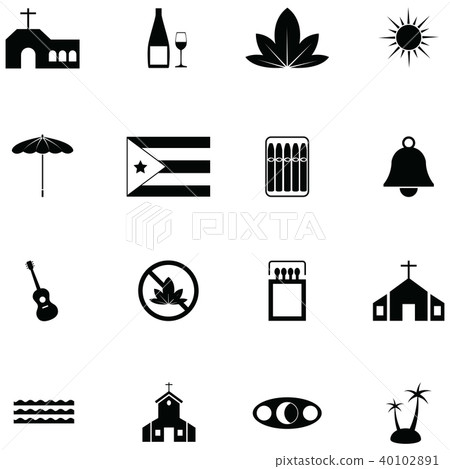 cuba icon set cuba icon set 40102891