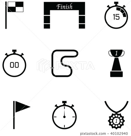 finish icon set - Stock Illustration [40102940] - PIXTA