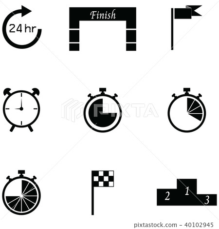 finish icon set - Stock Illustration [40102945] - PIXTA