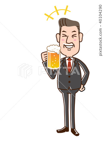 Draft beer and whistle (salaryman boss) Draft beer and whistle (salaryman boss) 40104290