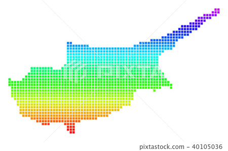 Bright Pixel Cyprus Map - Stock Illustration [40105036] - PIXTA