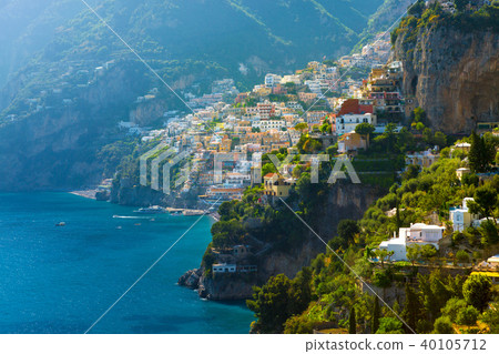 Morning view of Positano cityscape, Italy Morning view of Positano cityscape, Italy 40105712