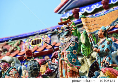 台灣 台南 交趾陶 南鯤鯓代天府 Cochin ware 交趾焼 40106483