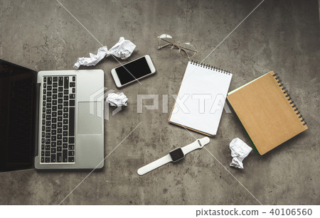 Gadgets situating near office equipment 40106560