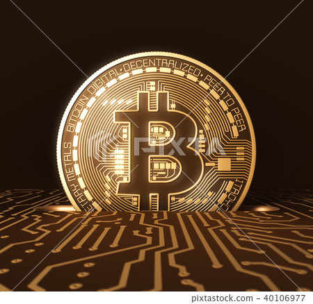 Putting Bitcoin Into Coin Slot On Printed Circuit Board Putting Bitcoin Into Coin Slot On Printed Circuit Board 40106977