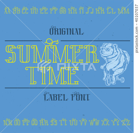 Original label typeface 40107037