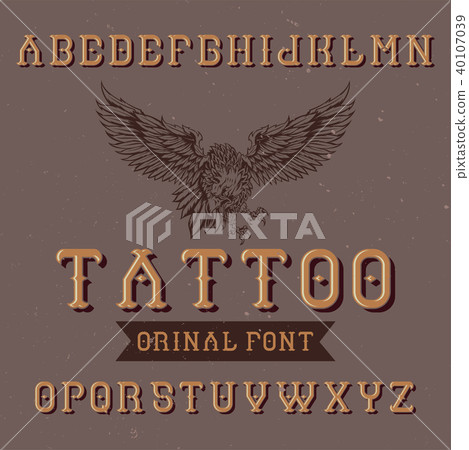 Original label typeface 40107039