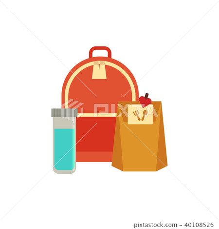 Vector lunchbox with snacks, vegetables Vector lunchbox with snacks, vegetables 40108526