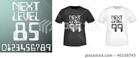 Next level numbers stamp and t shirt mockup Next level numbers stamp and t shirt mockup 40108743