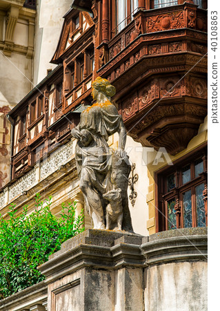 Statue in Peles Castle, Sinaia, Romania 40108863