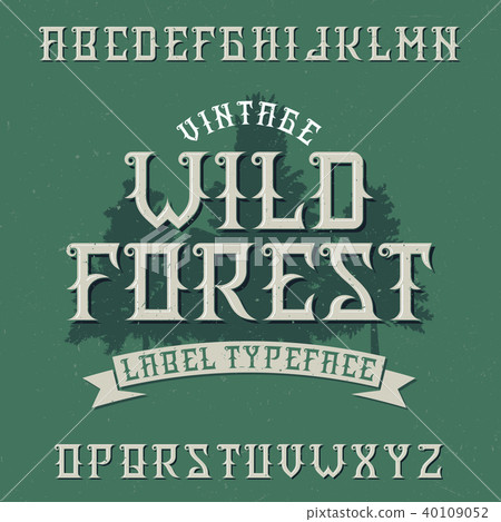 Vintage label typeface 40109052