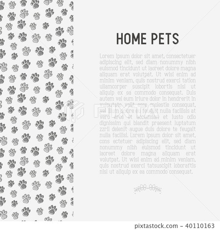 Pet paws concept with place for text Pet paws concept with place for text 40110163