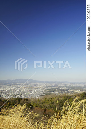Nara basin perspective blue sky Nara basin perspective blue sky 40110263