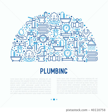 Plumbing concept in half circle 40110758
