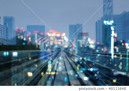 Blurred bokeh light cityscape downtown 40111648