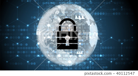 Technology security concept. Modern safety back 40112547