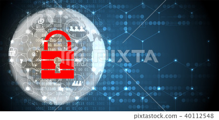 Technology security concept. Modern safety back Technology security concept. Modern safety back 40112548