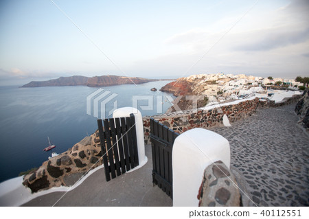 White architecture on Santorini island, Greece. 40112551
