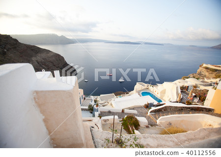 White architecture on Santorini island, Greece. White architecture on Santorini island, Greece. 40112556
