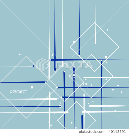 Overlapping squares and line background. Vector illustration Overlapping squares and line background. Vector illustration 40112591