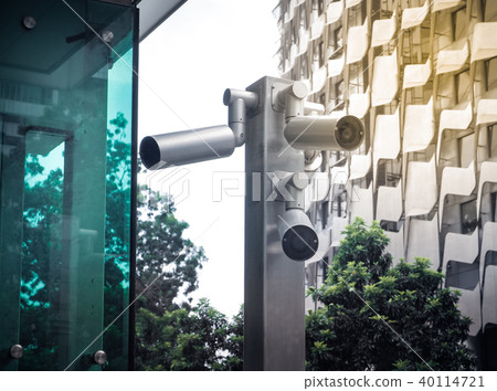 CCTV camera security in a city CCTV camera security in a city 40114721