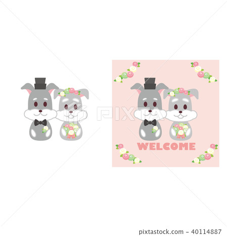 Schnauzer Wedding Welcome Board 40114887