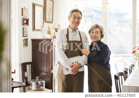 生活，老夫妻，丈夫，妻子，在一起 40117805