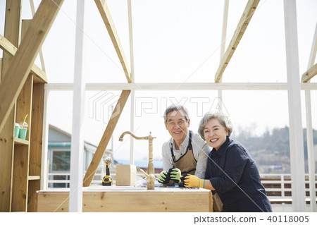 生活，老夫妻，丈夫，妻子，在一起 40118005