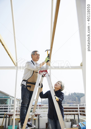 Life, old couple, husband, wife, together 40118050