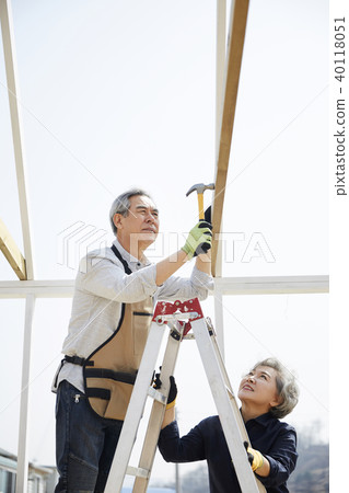 Life, old couple, husband, wife, together 40118051