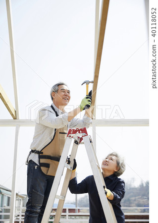 Life, old couple, husband, wife, together 40118052