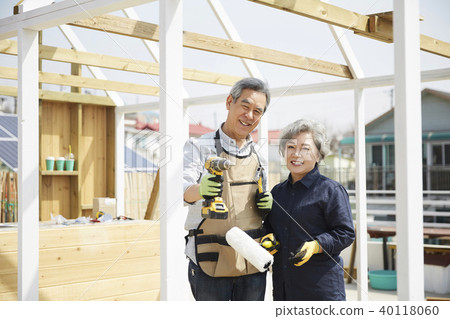 Life, old couple, husband, wife, together 40118060