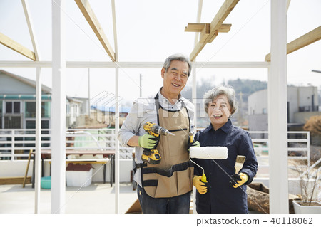 Life, old couple, husband, wife, together 40118062