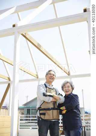 Life, old couple, husband, wife, together 40118080