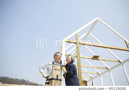 生活，老夫妻，丈夫，妻子，在一起 40118088