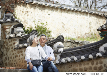 生活，老夫妻，丈夫，妻子，在一起 40118105