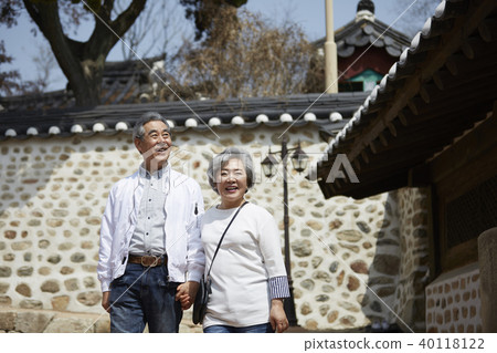 生活，老夫妻，丈夫，妻子，在一起 40118122