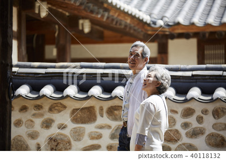 生活，老夫妻，丈夫，妻子，在一起 40118132